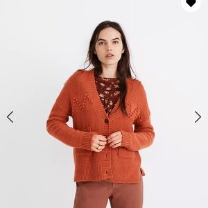 Madewell Zigzag Bobble Cardigan Sweater